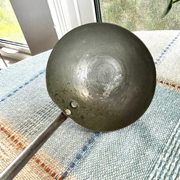 Vintage 18″ Hand‑Forged Copper Soup Ladle with Iron Handle - Picture 13 of 15